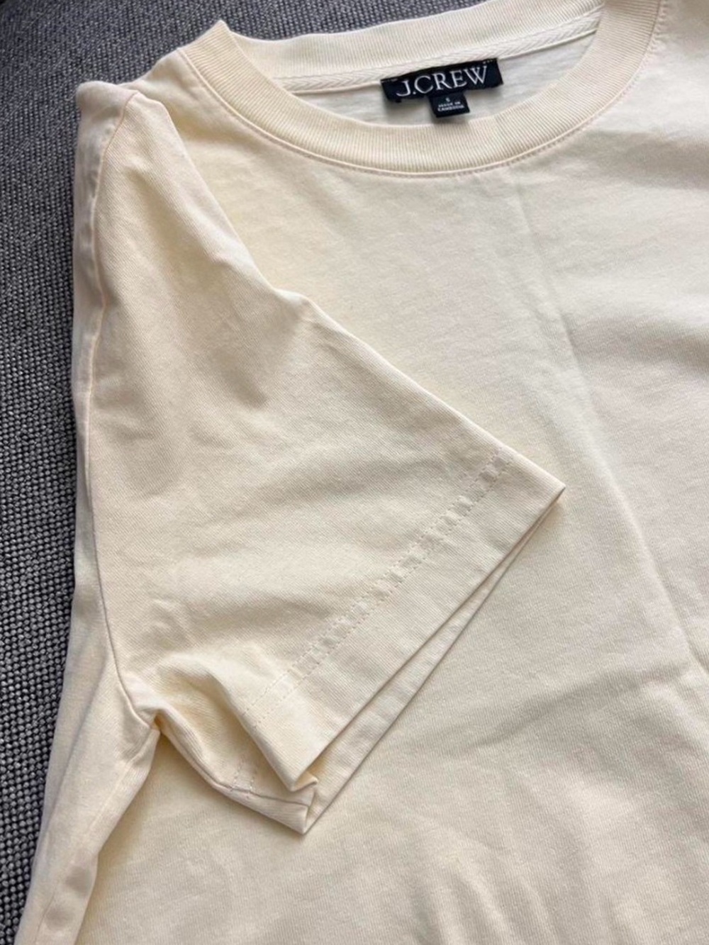 J.Crew butter yellow Short-Sleeve Cotton Crewneck Tee